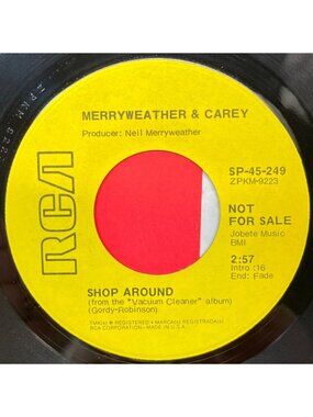Merryweather & Carey Shop Around / If I Were You 45 Vinyl 1970s Rock RCA